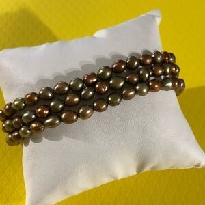 Honora Pearl Stretchy Bracelets (set of three)